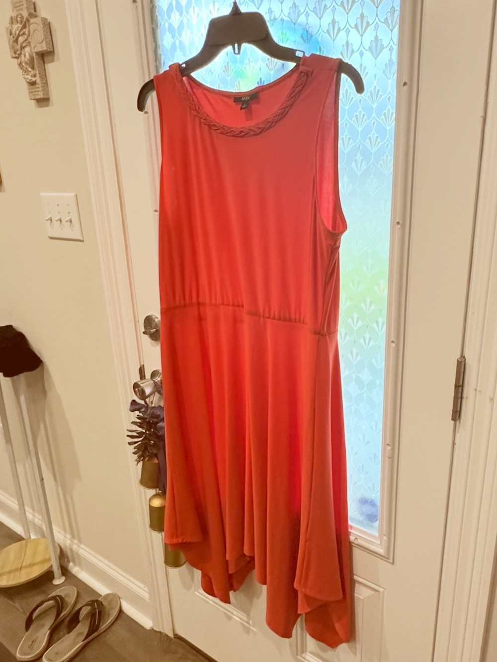 Women's Beautiful! Coral High Low Midi Dress Sz L